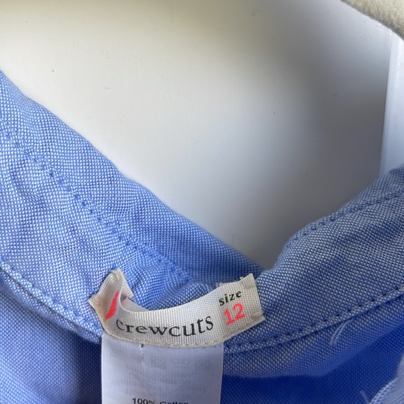 Crewcuts Girls Sequin Button-down - color: light blue - size: 12 Y - Picture 2 of 4